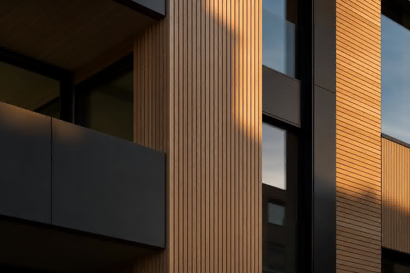 Architekturdetail einer modernen Schweizer Liegenschaft